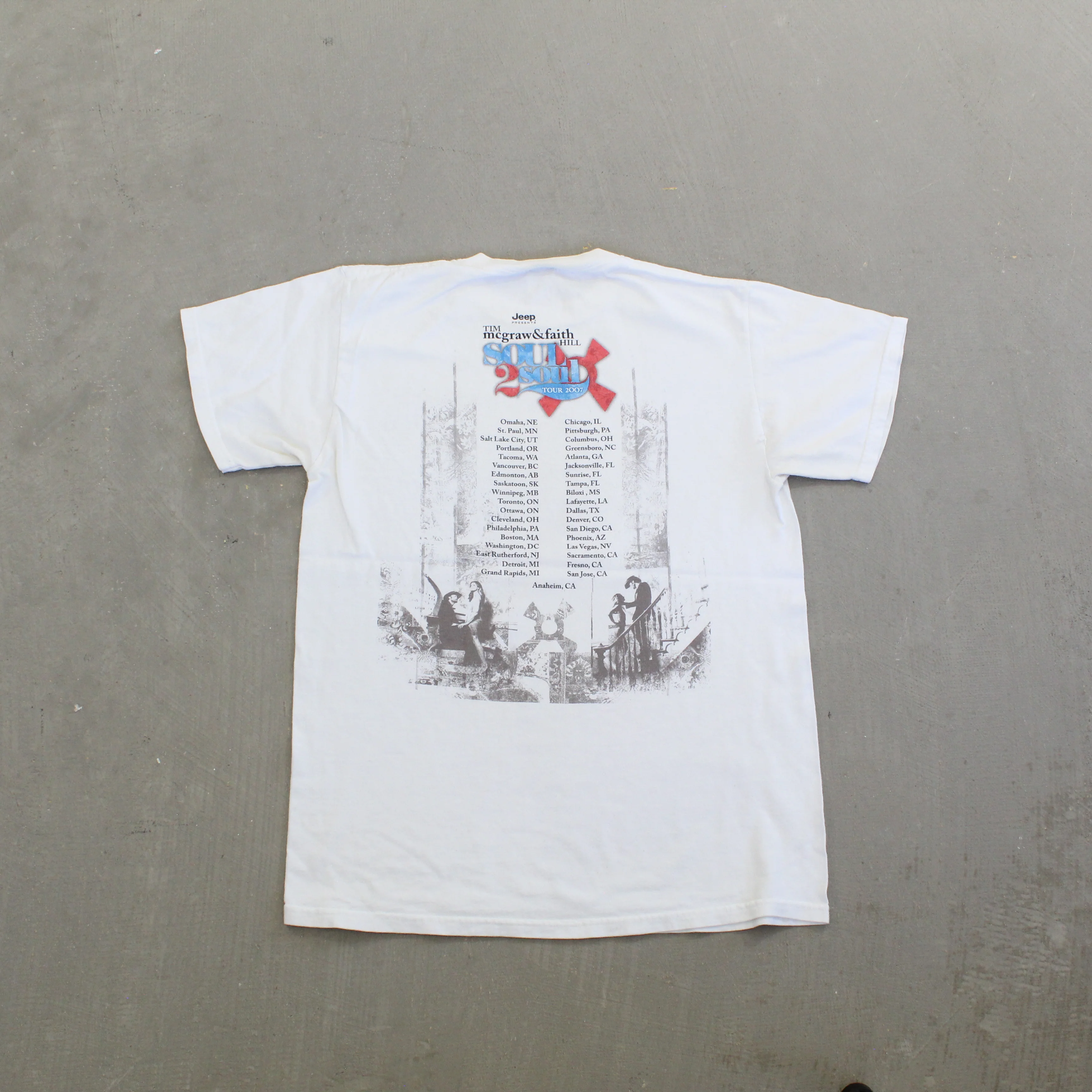 F- 2007 Tim McGraw & Faith Hill Soul2Soul Picture Tour Tee - Image 3