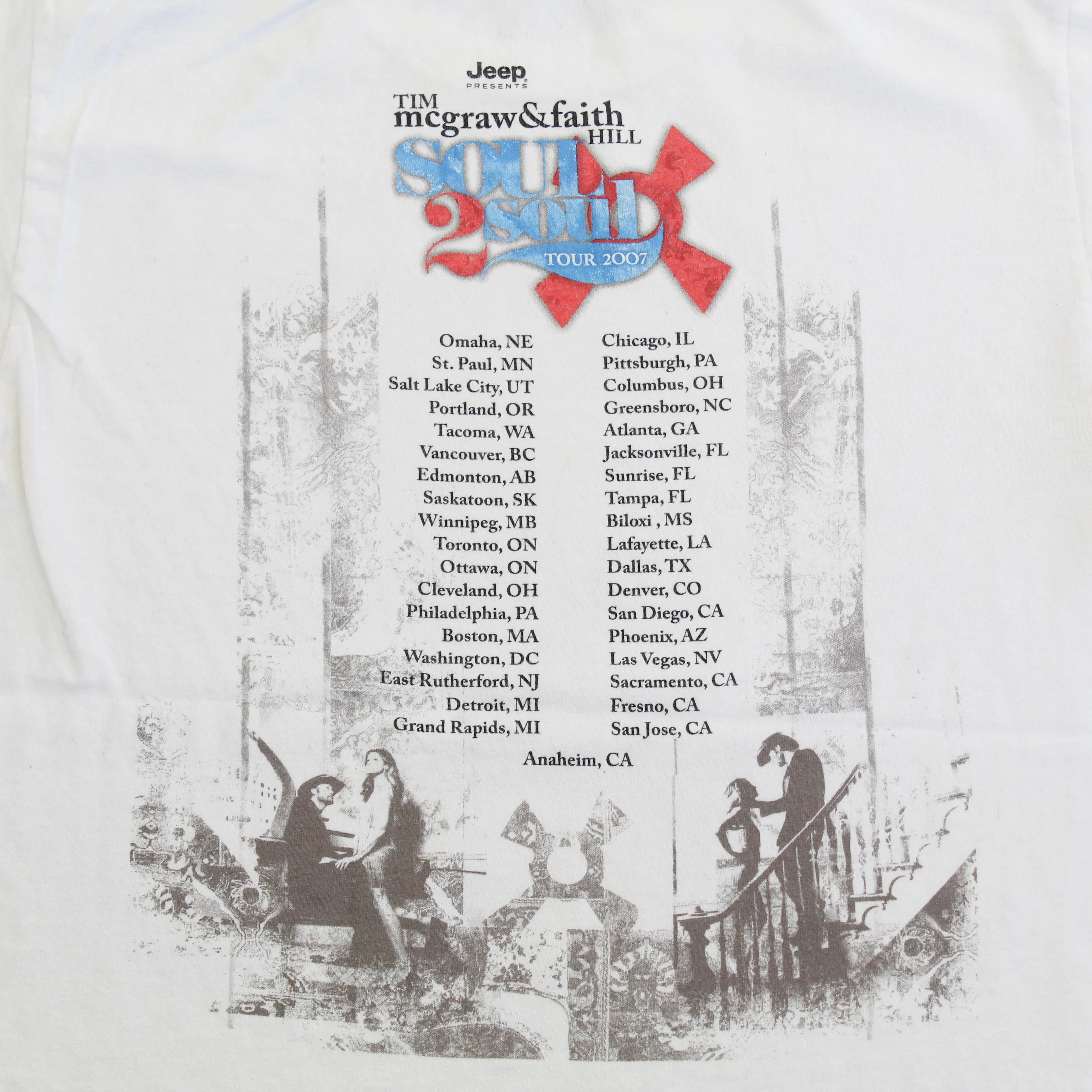 F- 2007 Tim McGraw & Faith Hill Soul2Soul Picture Tour Tee - Image 4