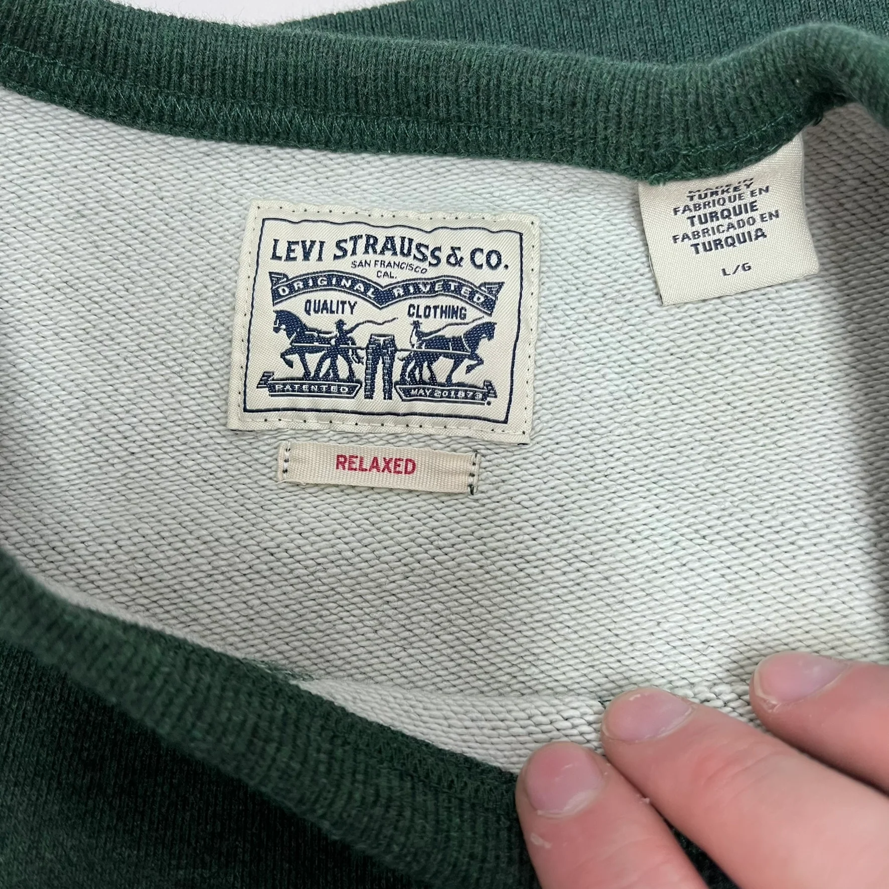 F- Levi's Strauss & Co Embroidered Text Crewneck - Image 3