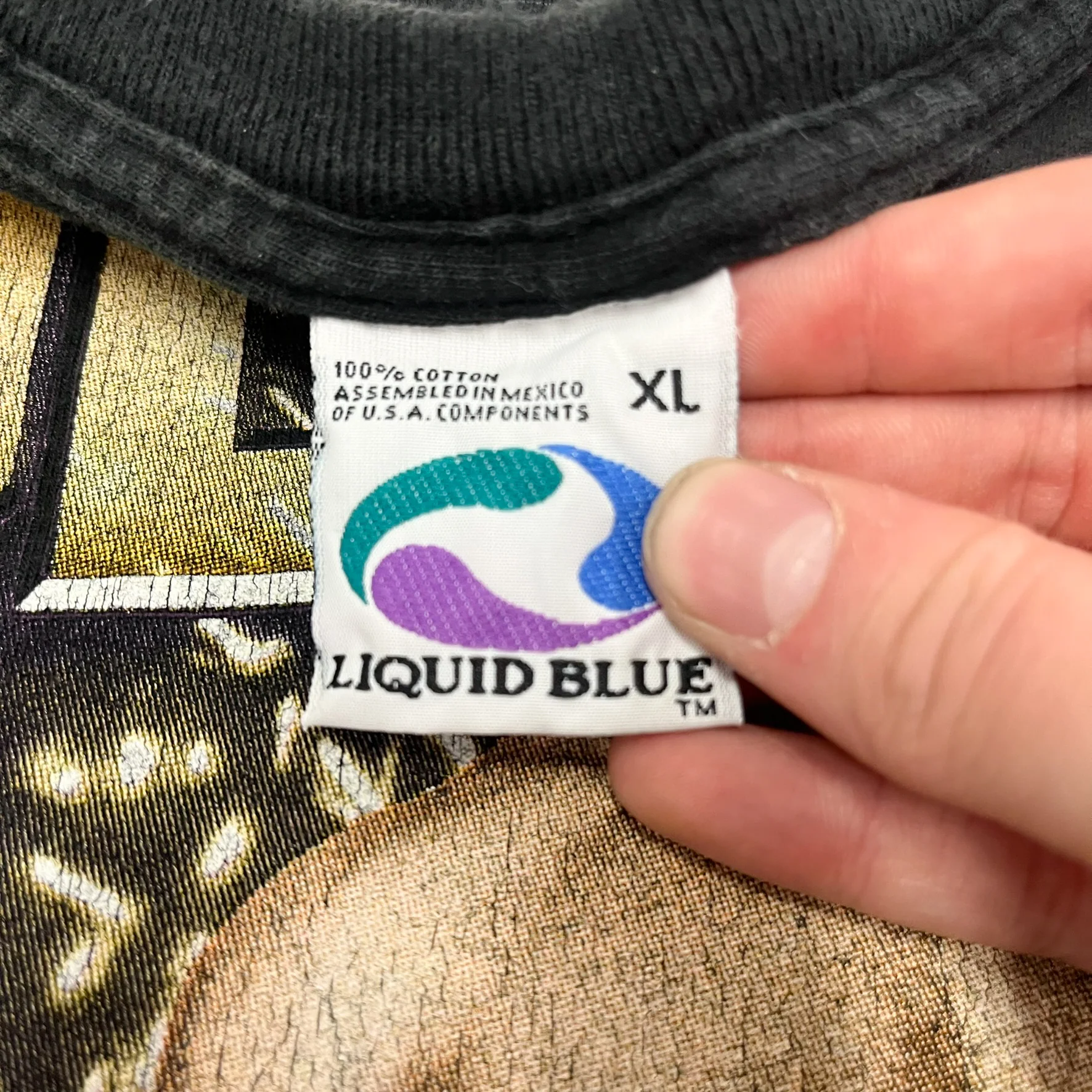 F- Vintage 1998 WCW Liquid Blue Goldberg Heavy Weight Champion Who's Next Tee - Image 6