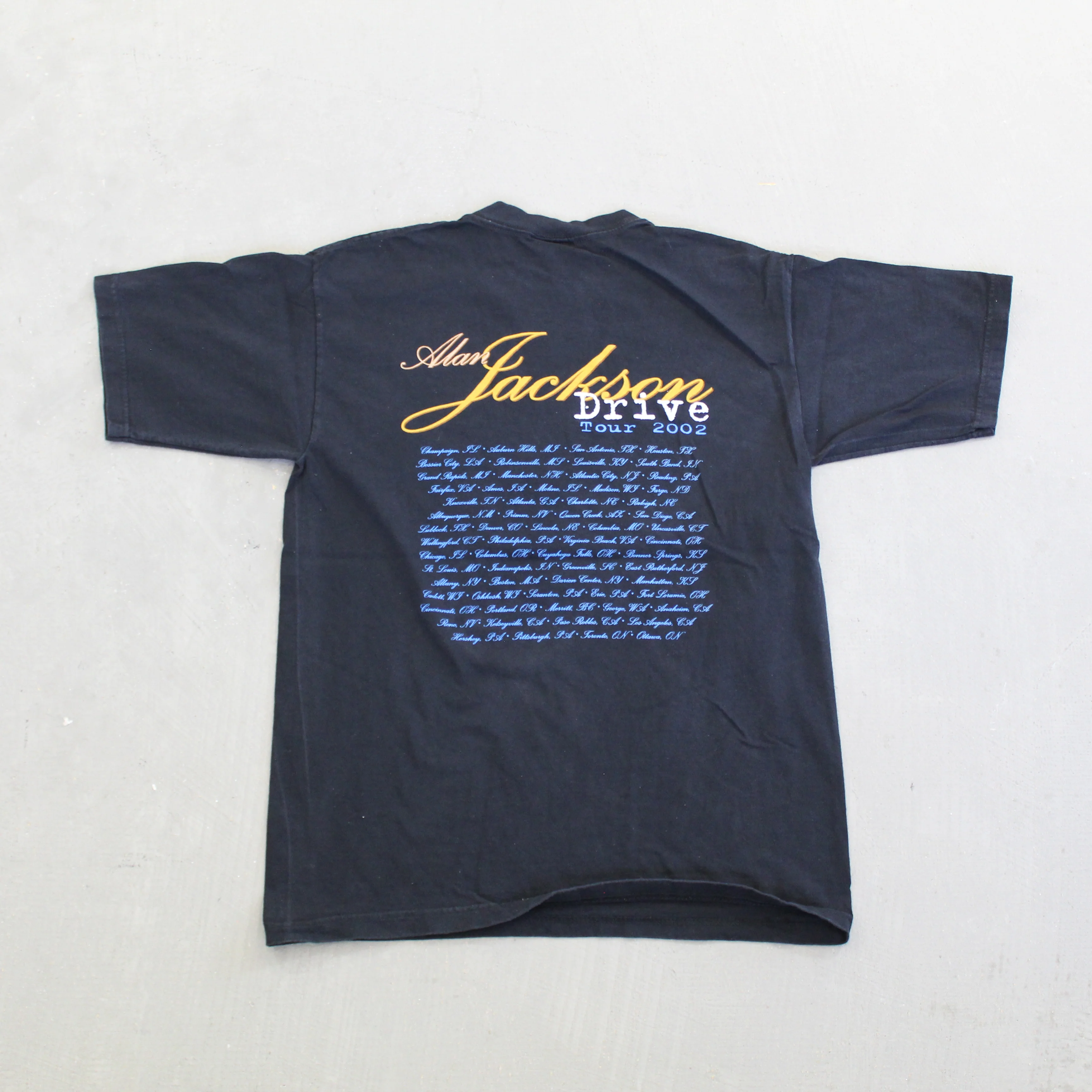 F- Vintage 2002 Alan Jackson Drive Tour Picture Tee - Image 3