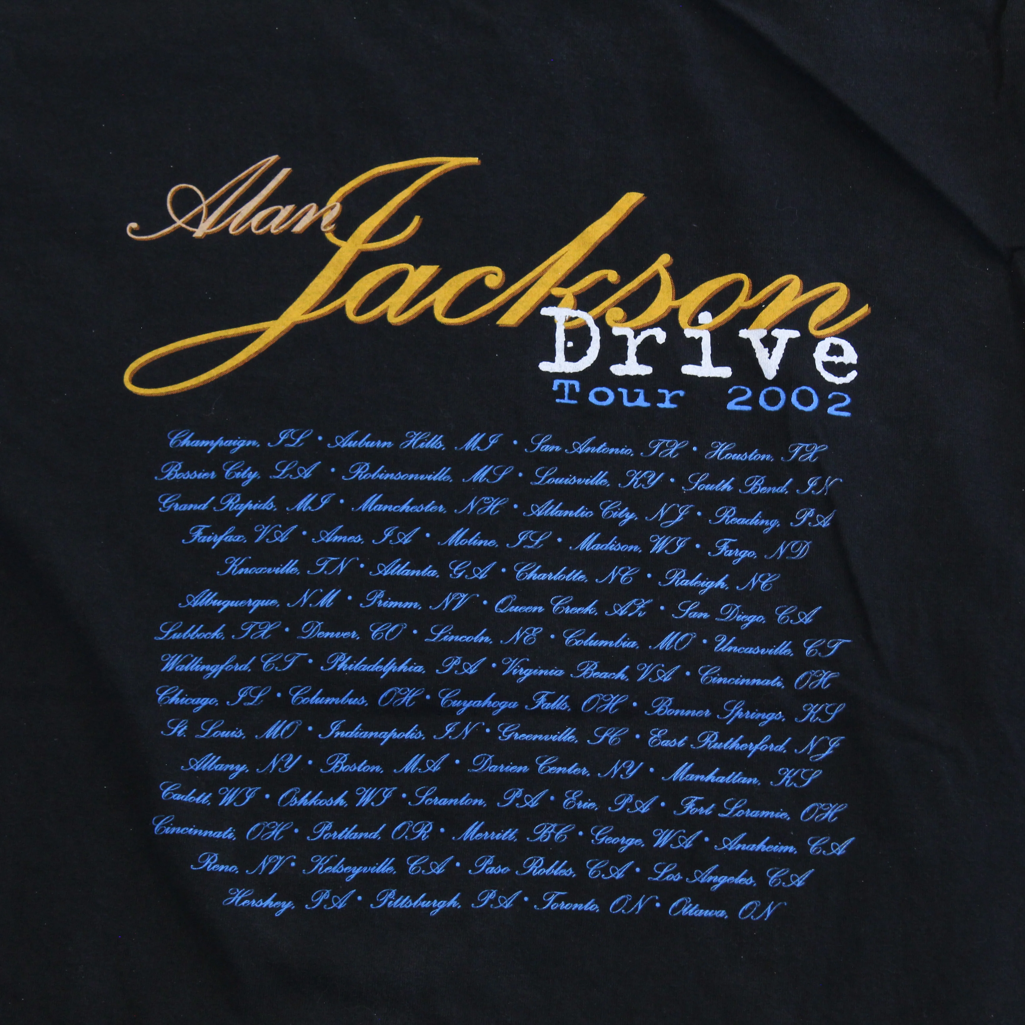 F- Vintage 2002 Alan Jackson Drive Tour Picture Tee - Image 4