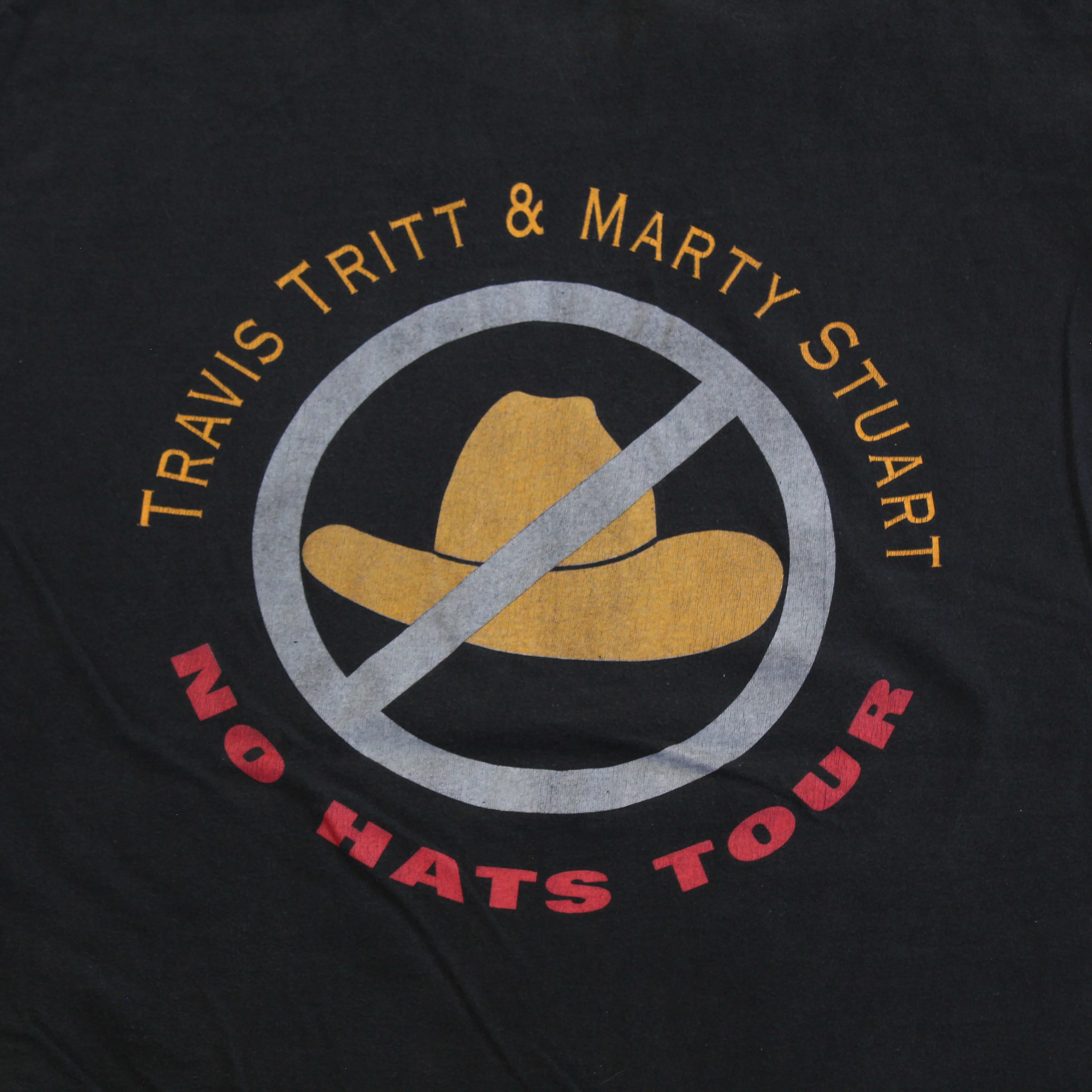 F- Vintage 92' Travis Tritt & Marty Stuart No Hat Tour Picture Single Stitch Tee - Image 4