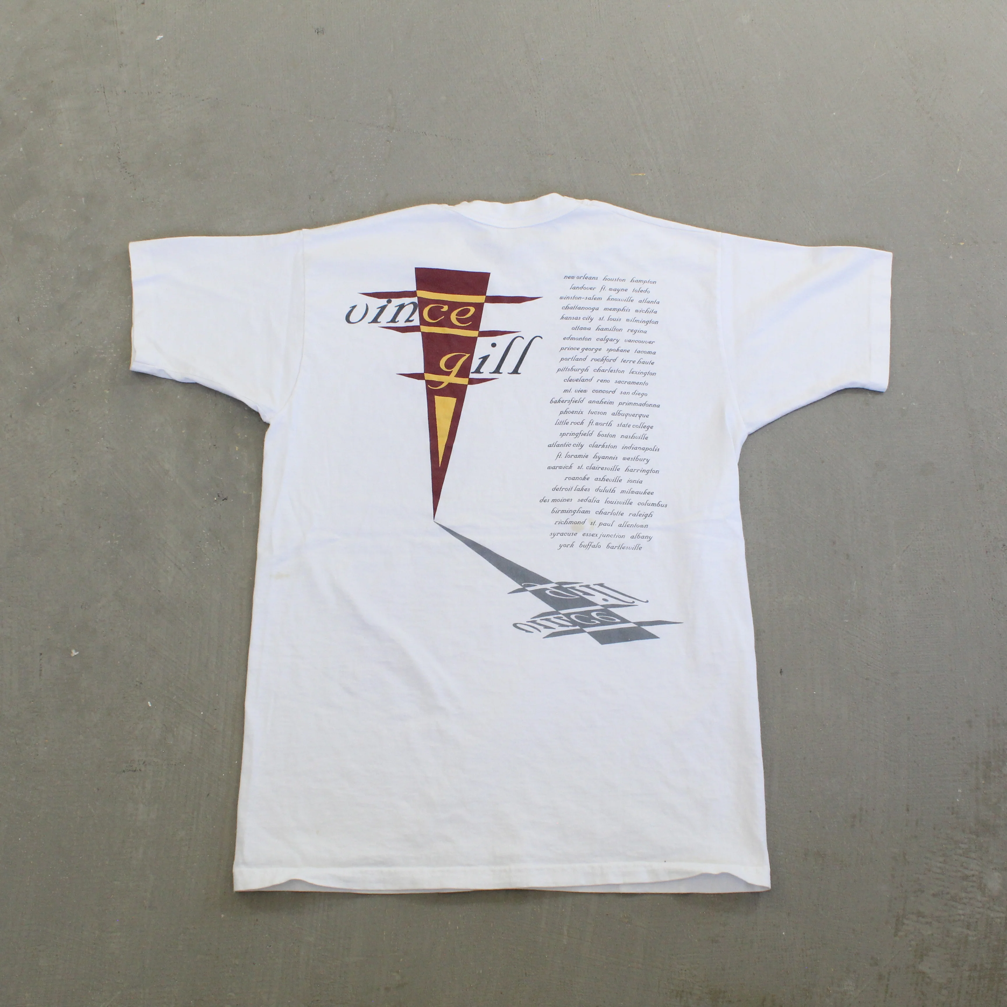 F- Vintage 97' Vince Gill Picture Tour Single Stitch Tee - Image 3