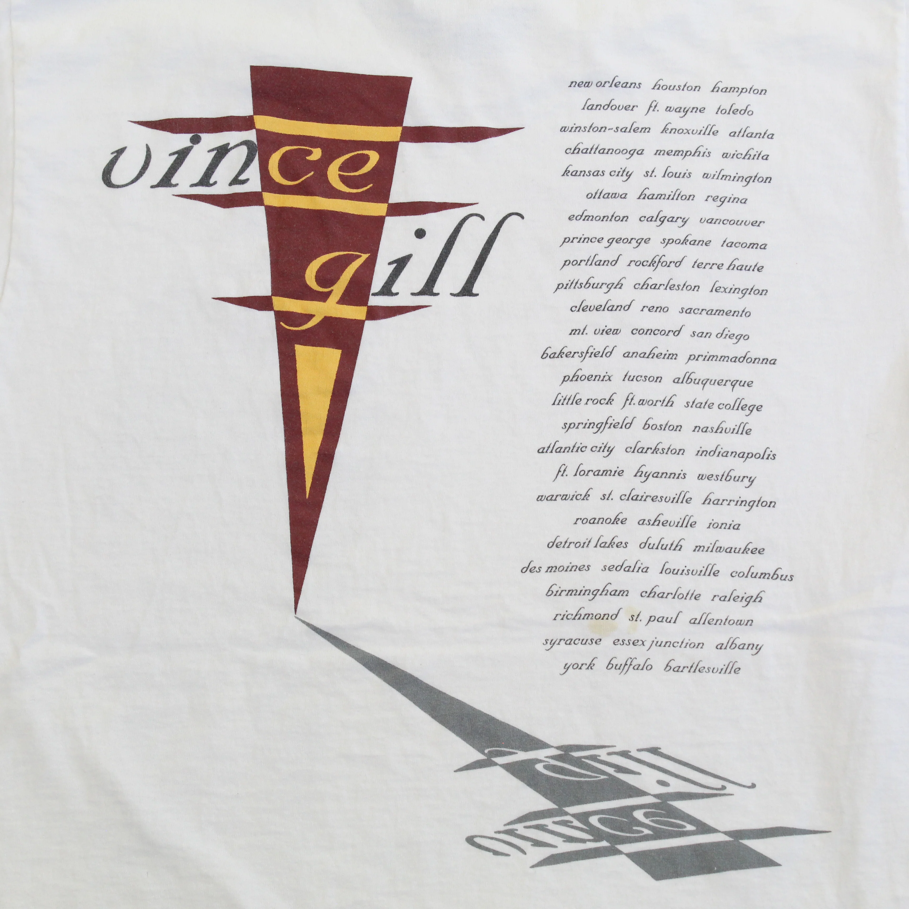 F- Vintage 97' Vince Gill Picture Tour Single Stitch Tee - Image 4