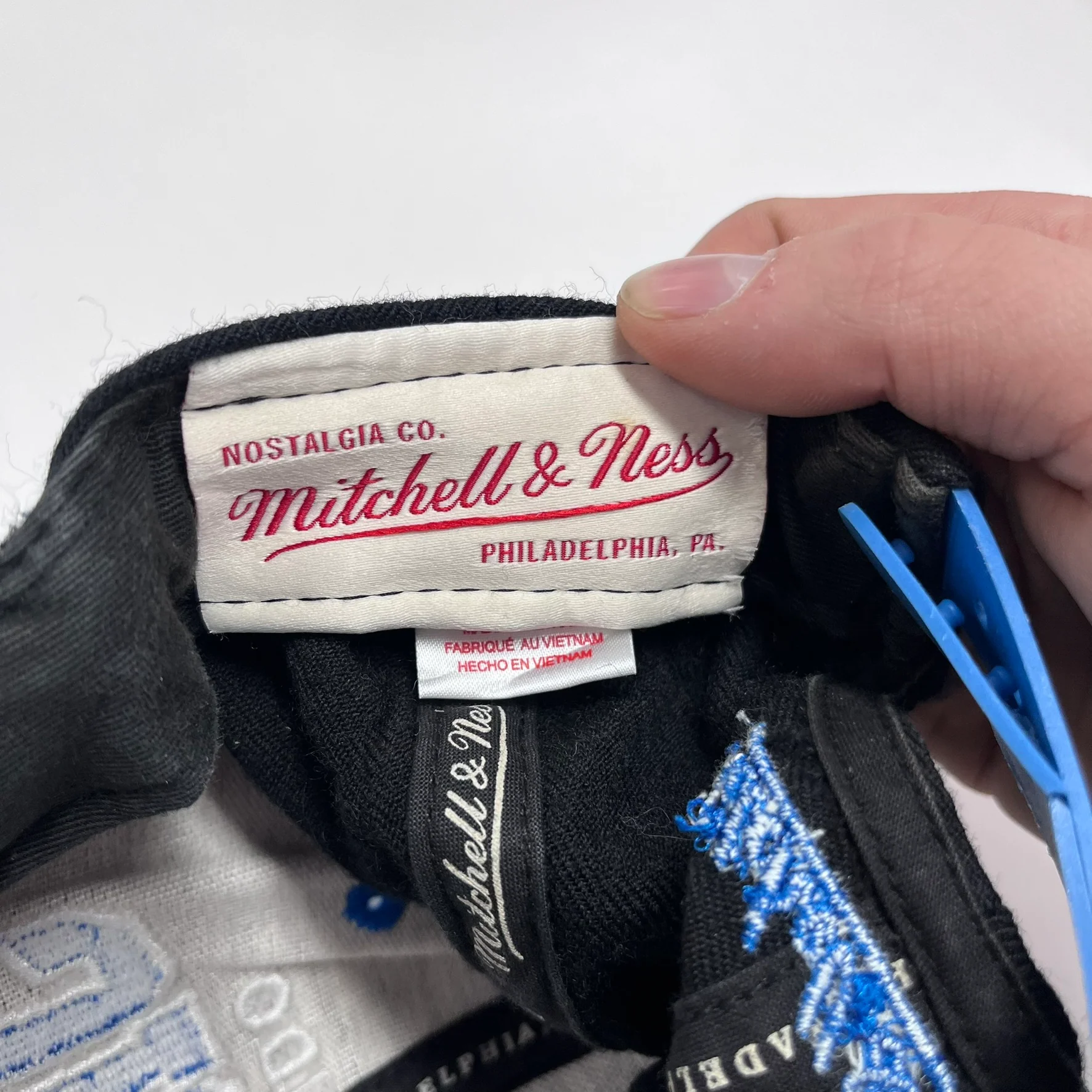 F- Vintage Orlando Magic NBA Mitchell & Ness Old Logo Snapback Hat - Image 9