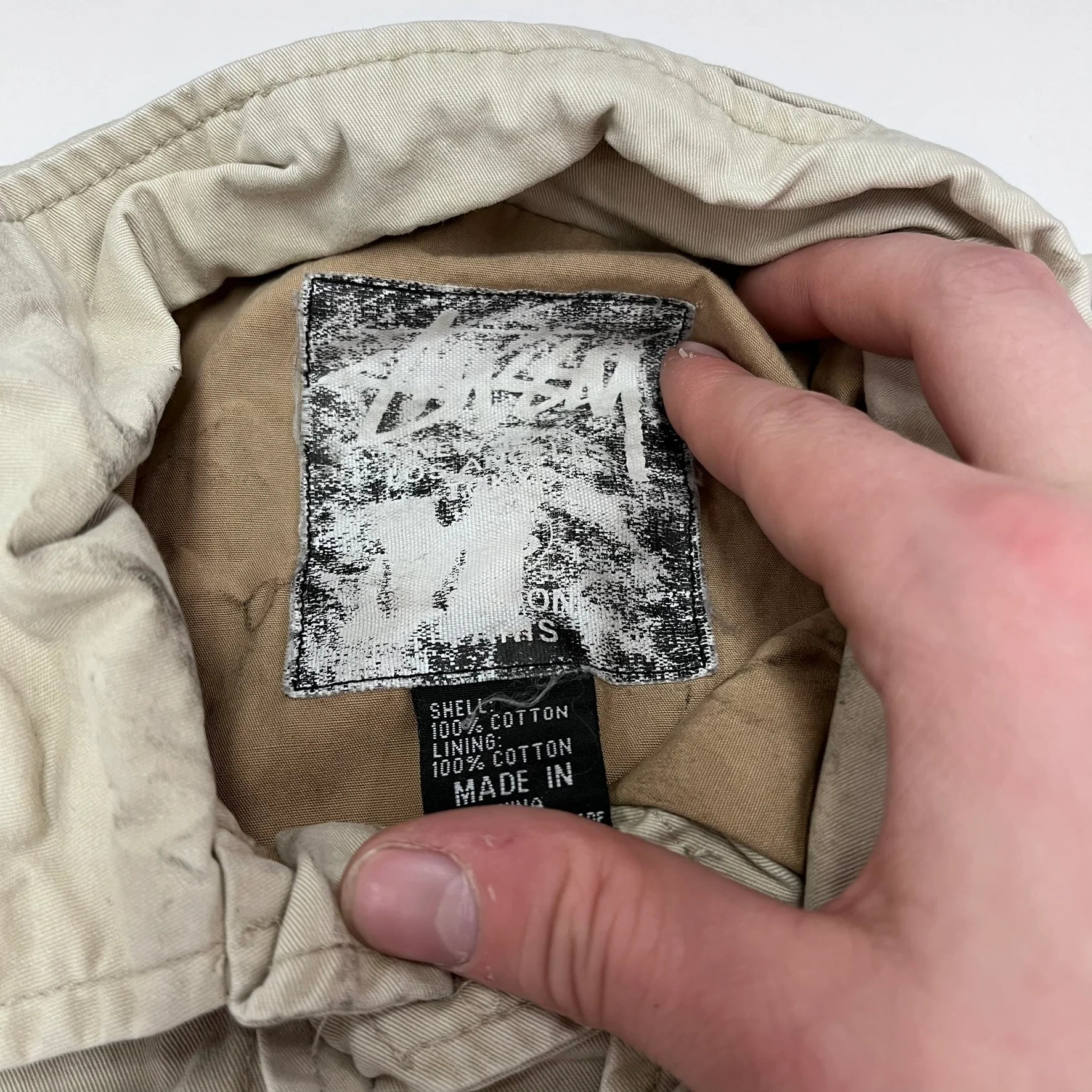 F- Vintage Stussy Cargo Military Jacket - Image 4