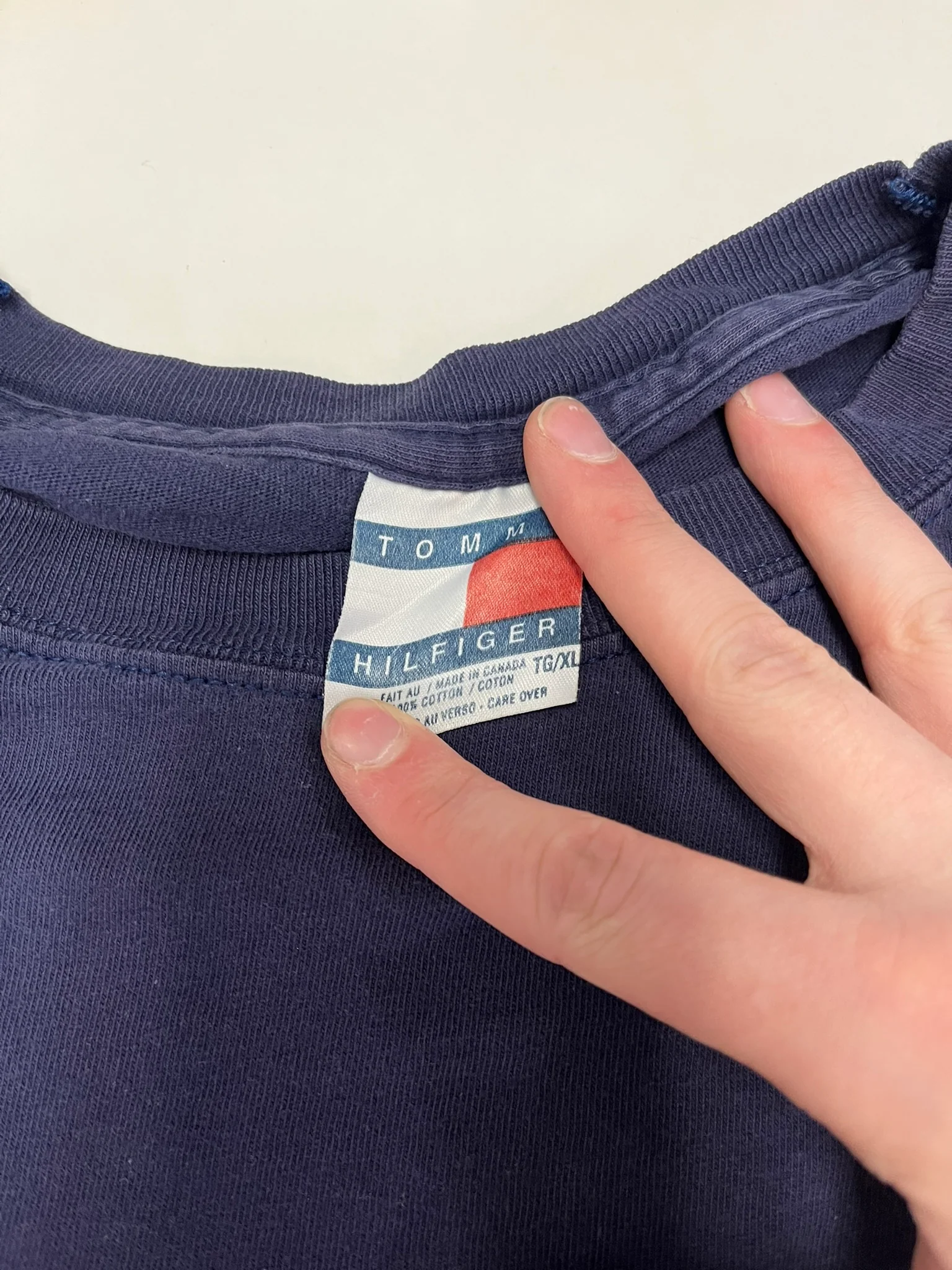 F- Vintage Tommy Hilfiger Real American Text Tee - Image 4