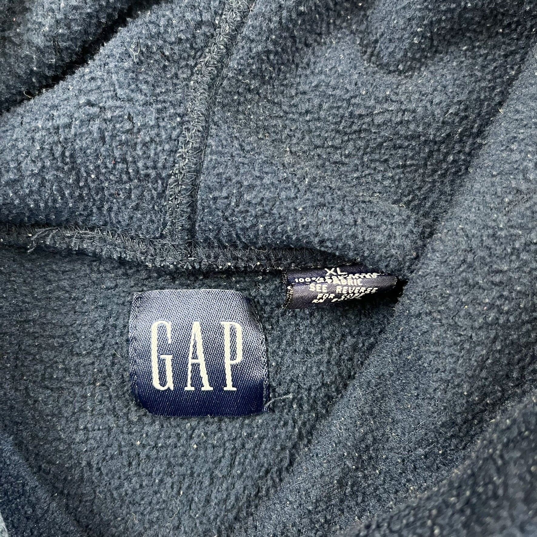 F- Gap Athletic Embroidered Text Polar Fleece Hoodie - Image 3