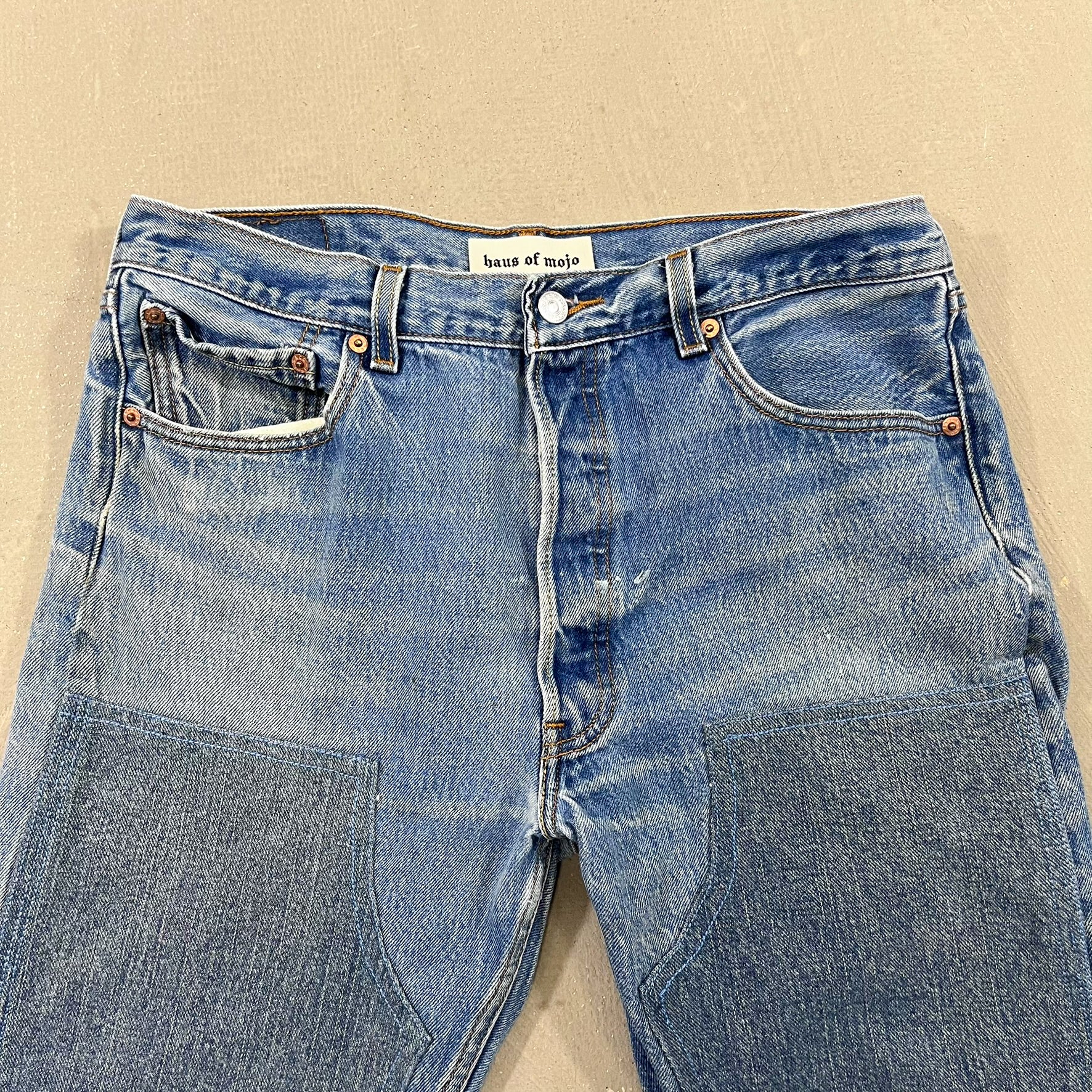 F- HOM Double Knees Levi's 501 XX Reworked Custom Jeans - Image 3