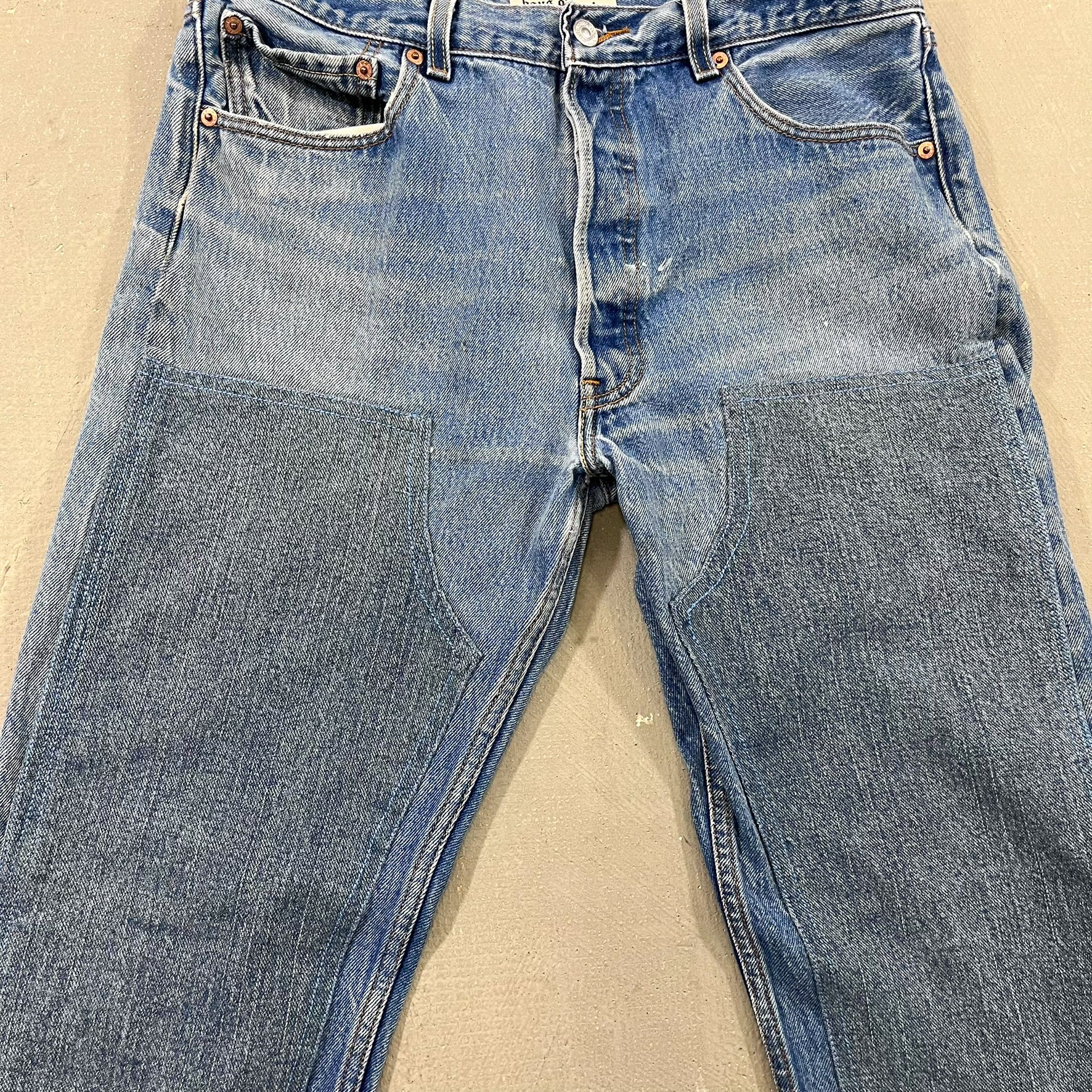 F- HOM Double Knees Levi's 501 XX Reworked Custom Jeans - Image 5