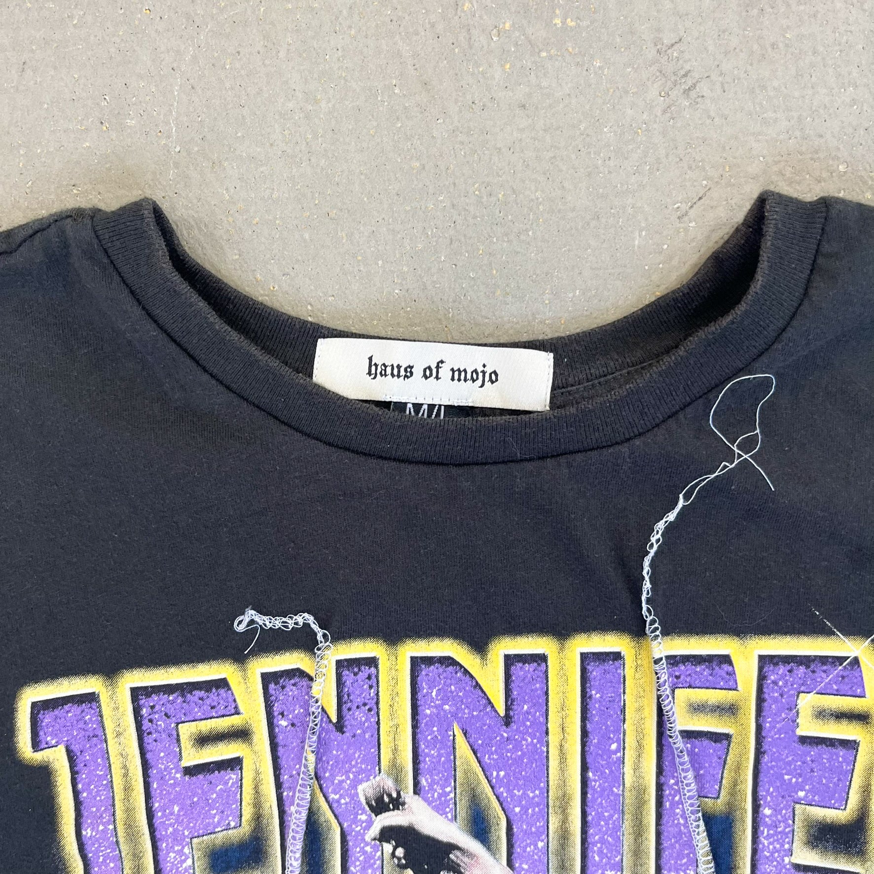 F- HOM Jennifer Lopez Reworked Dbl Stitch Crop Top - Image 3