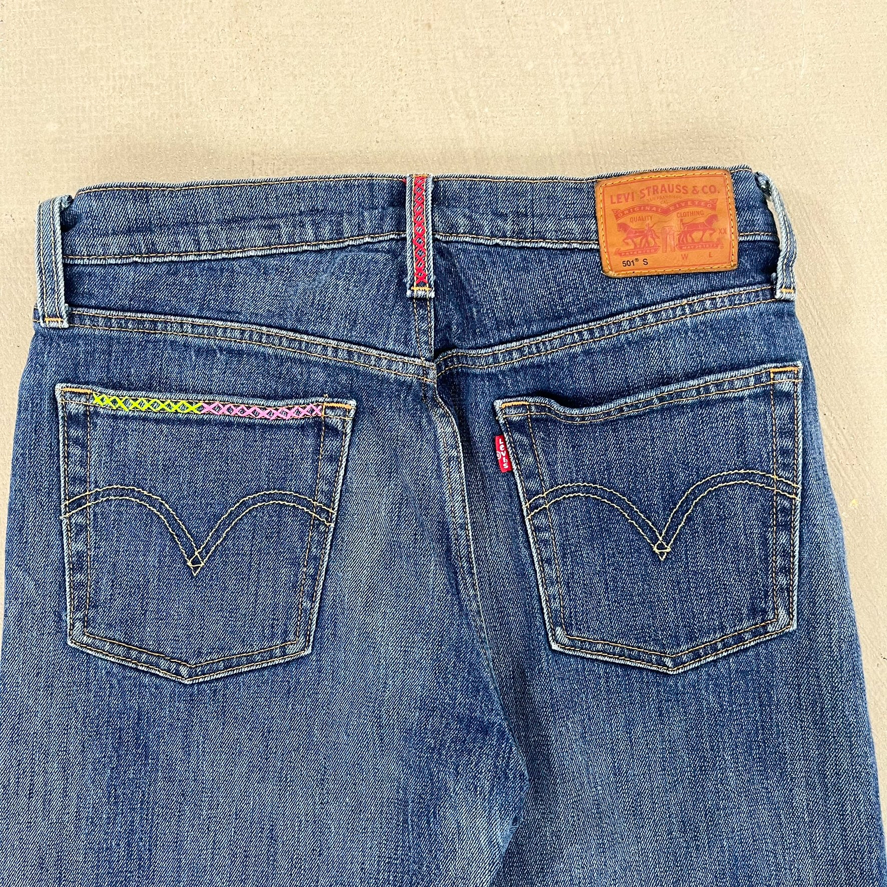 F- HOM LOVE Levi's 501 S Reworked Custom Jeans - Image 8
