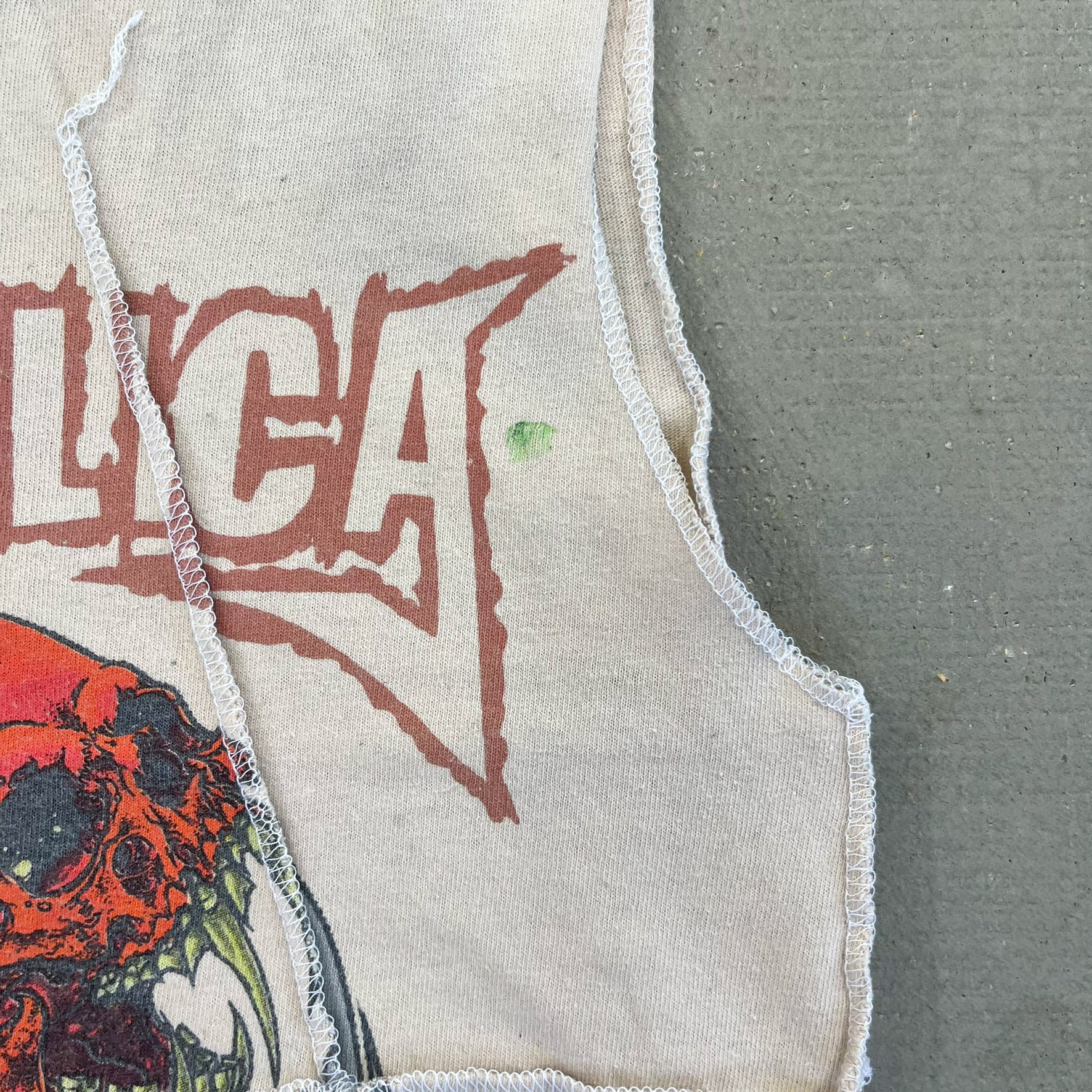 F- HOM Metallica Text & Logo Reworked Dbl Stitch Crop Top - Image 4