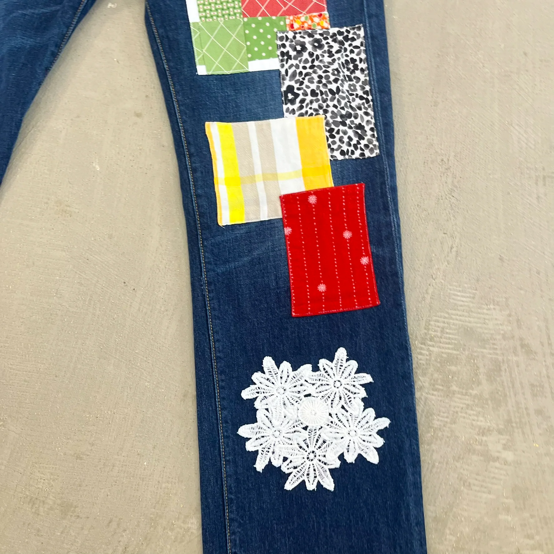 F- HOM PEACE Levi's 501 Reworked Custom Jeans - Image 3