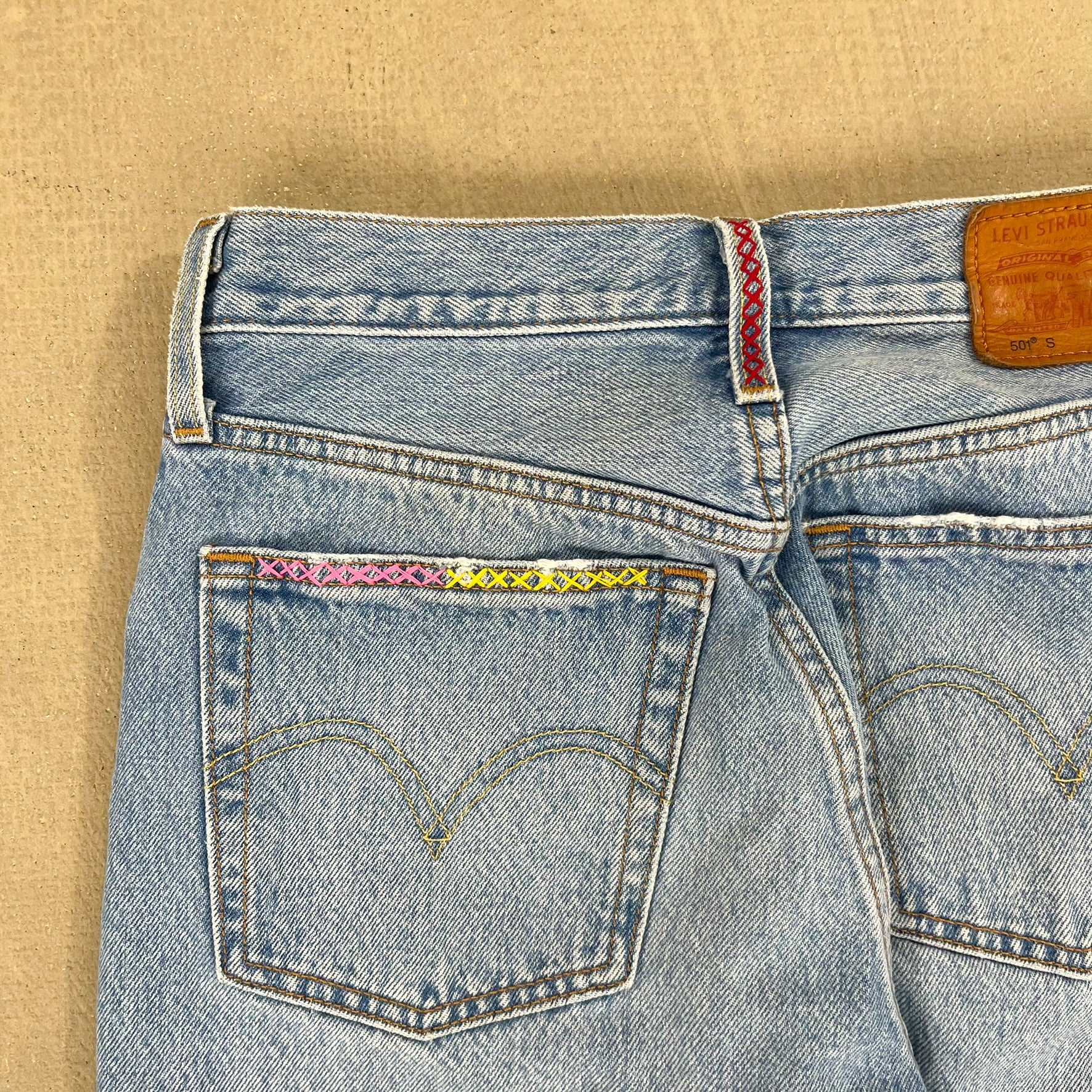 F- HOM PEACE Levi's 501 S Reworked Custom Jeans - Image 10