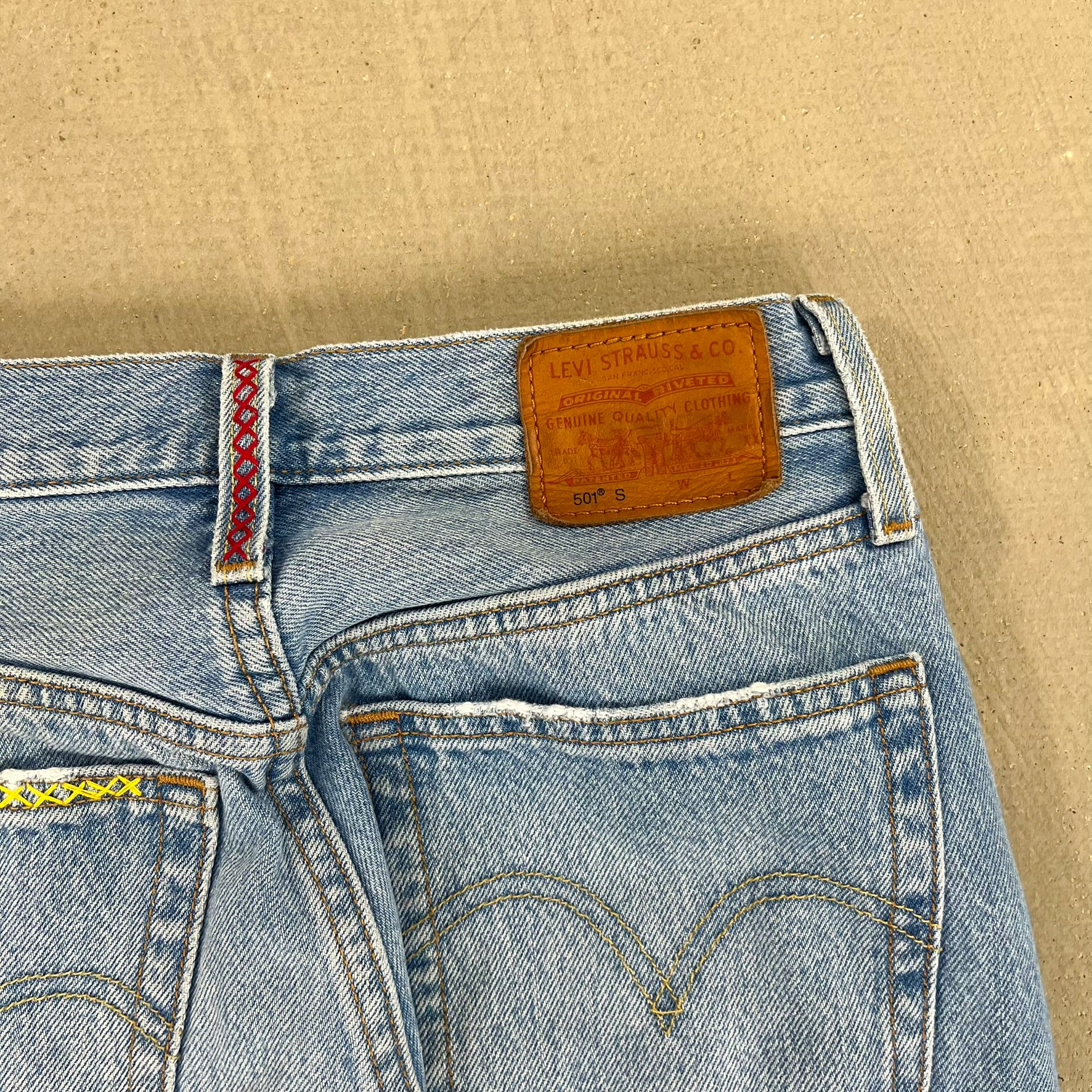 F- HOM PEACE Levi's 501 S Reworked Custom Jeans - Image 11