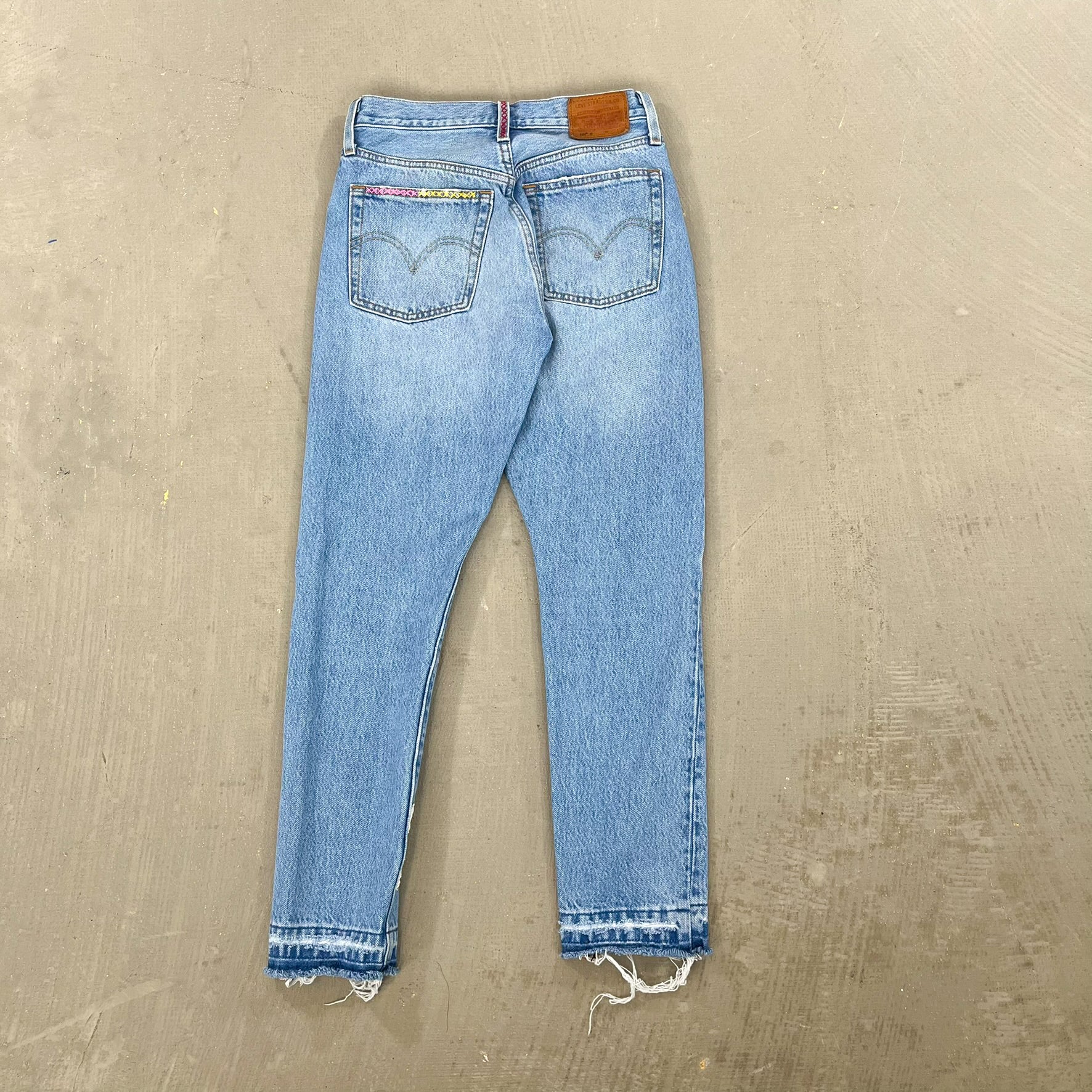 F- HOM PEACE Levi's 501 S Reworked Custom Jeans - Image 9