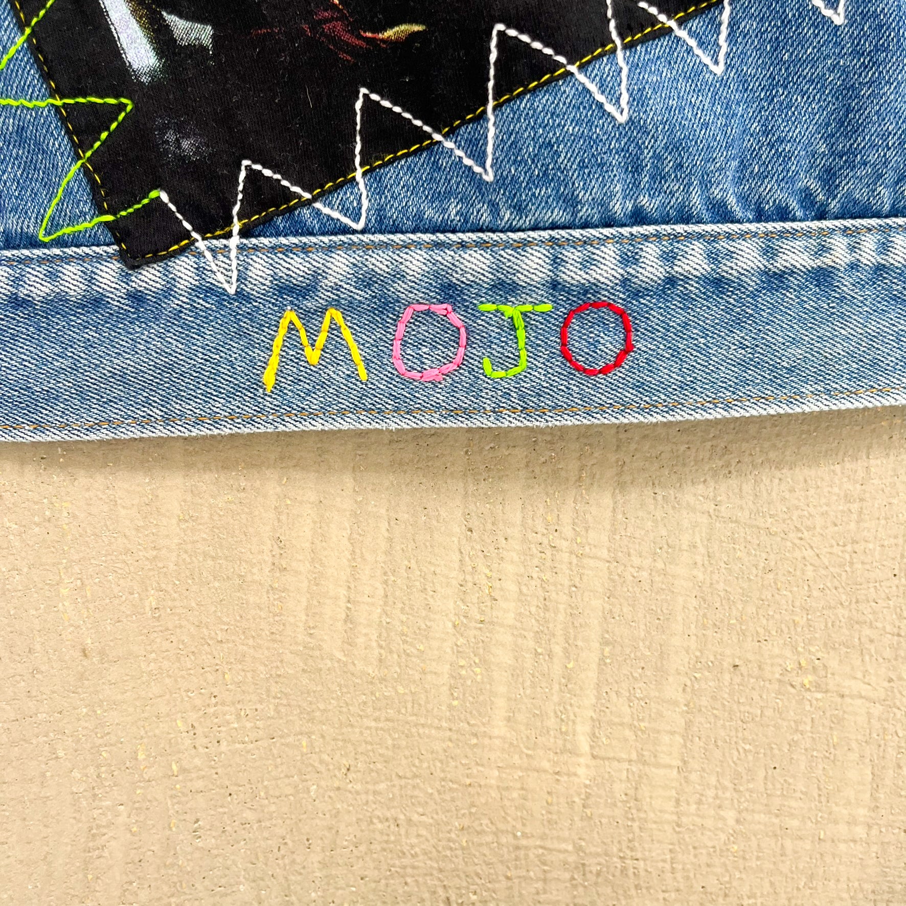 F- HOM Rolling Stones/Kiss Love Gun Reworked Custom Denim Jacket - Image 11