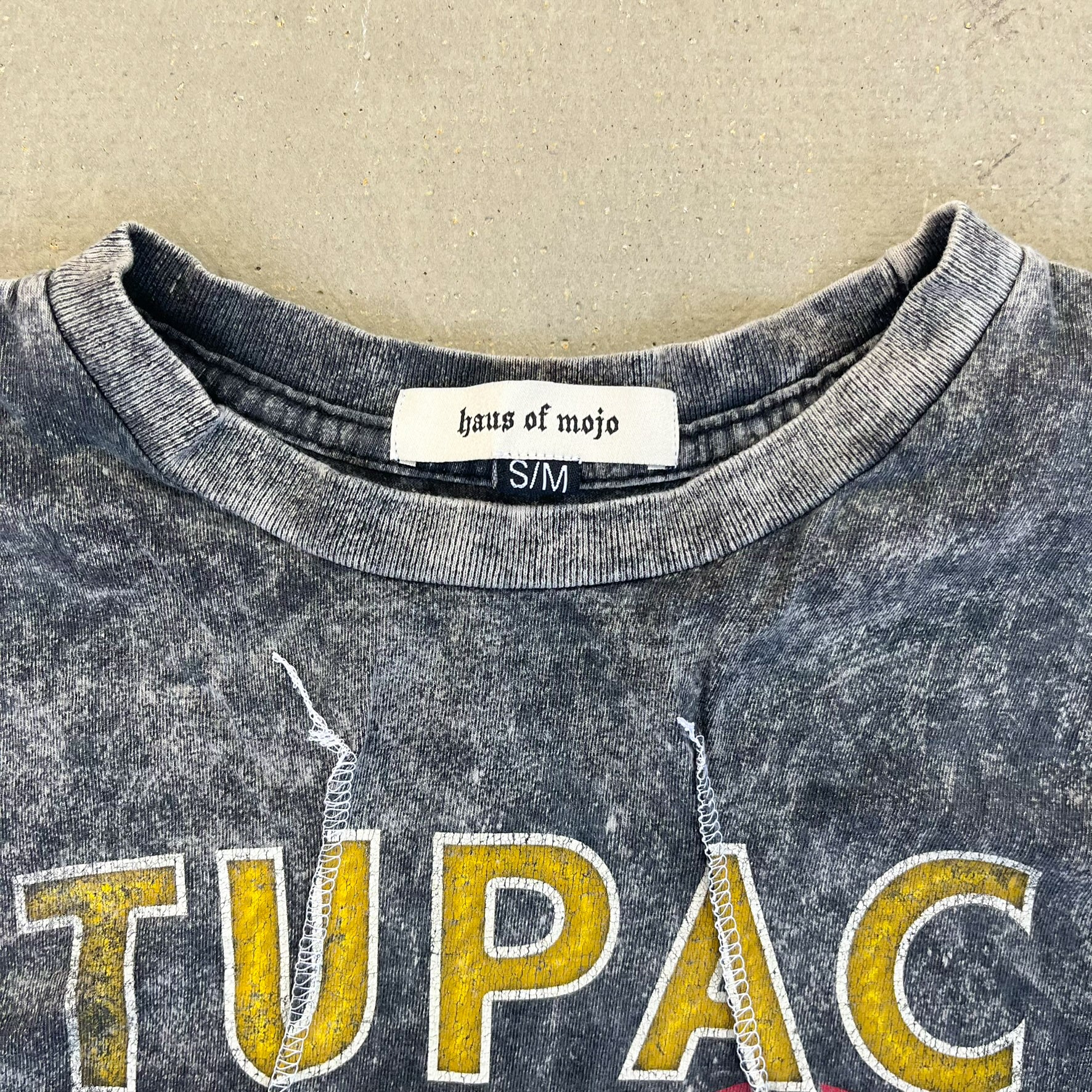 F- HOM Tupac Pictures Reworked Dbl Stitch Crop Top - Image 3