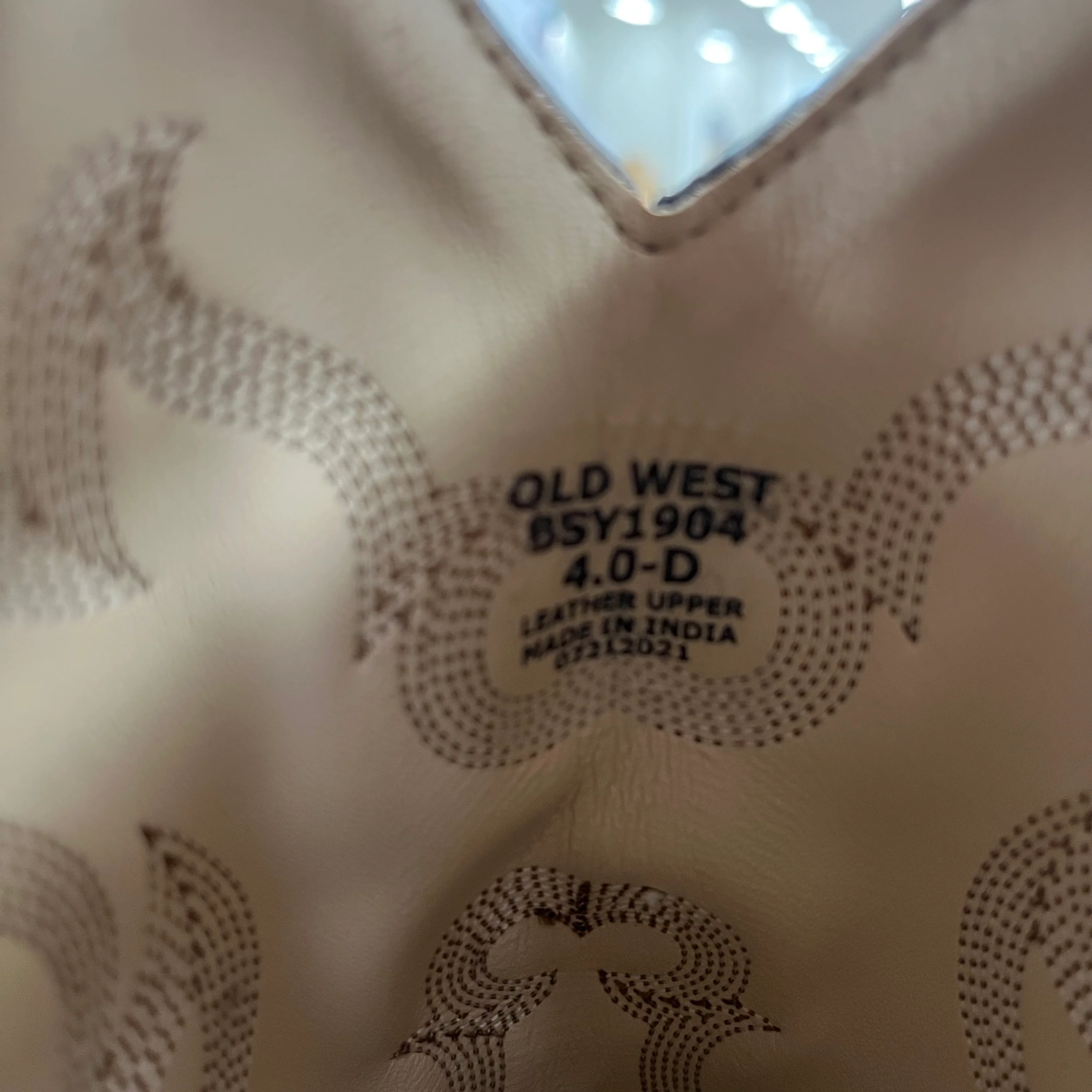 F- Old West Brown Leather Western Boots - Image 8