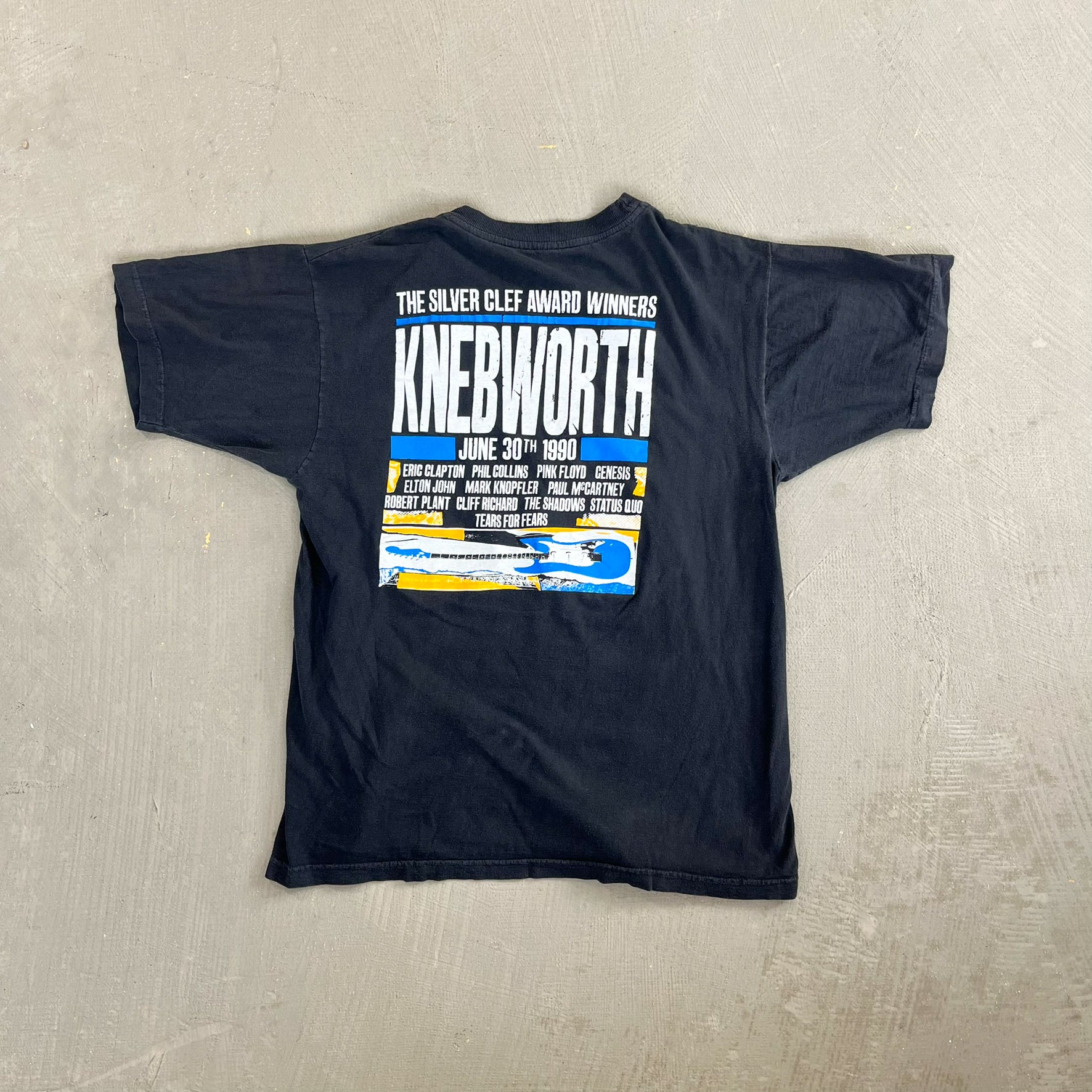 F- Vintage '90 Silver Clef Award Winners UK Graphic Tee - Image 3