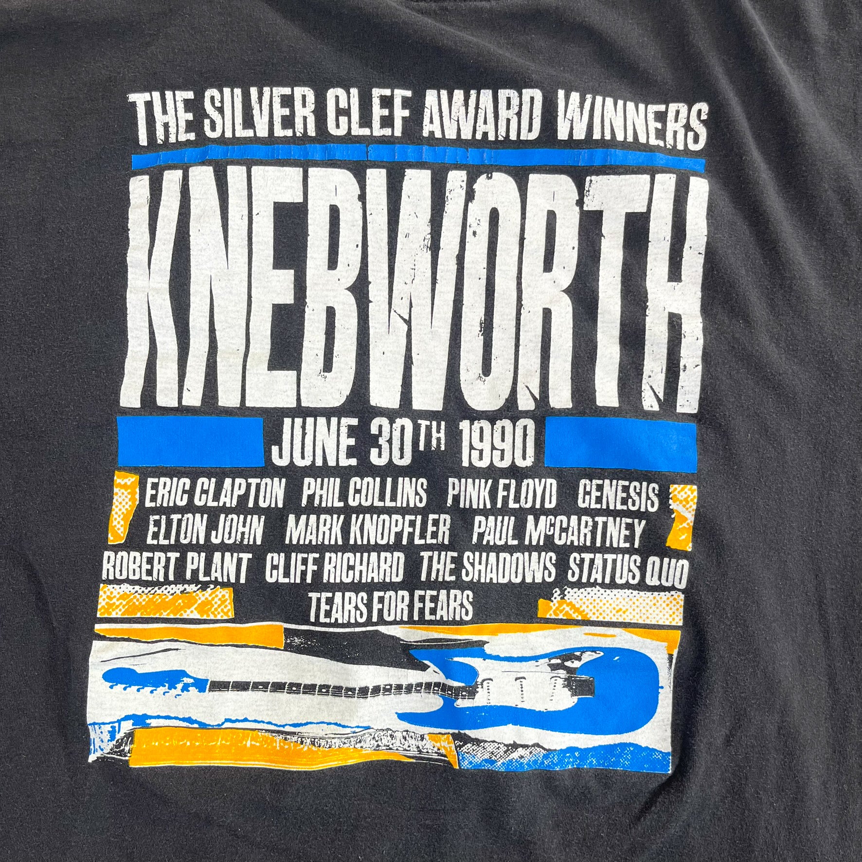 F- Vintage '90 Silver Clef Award Winners UK Graphic Tee - Image 4