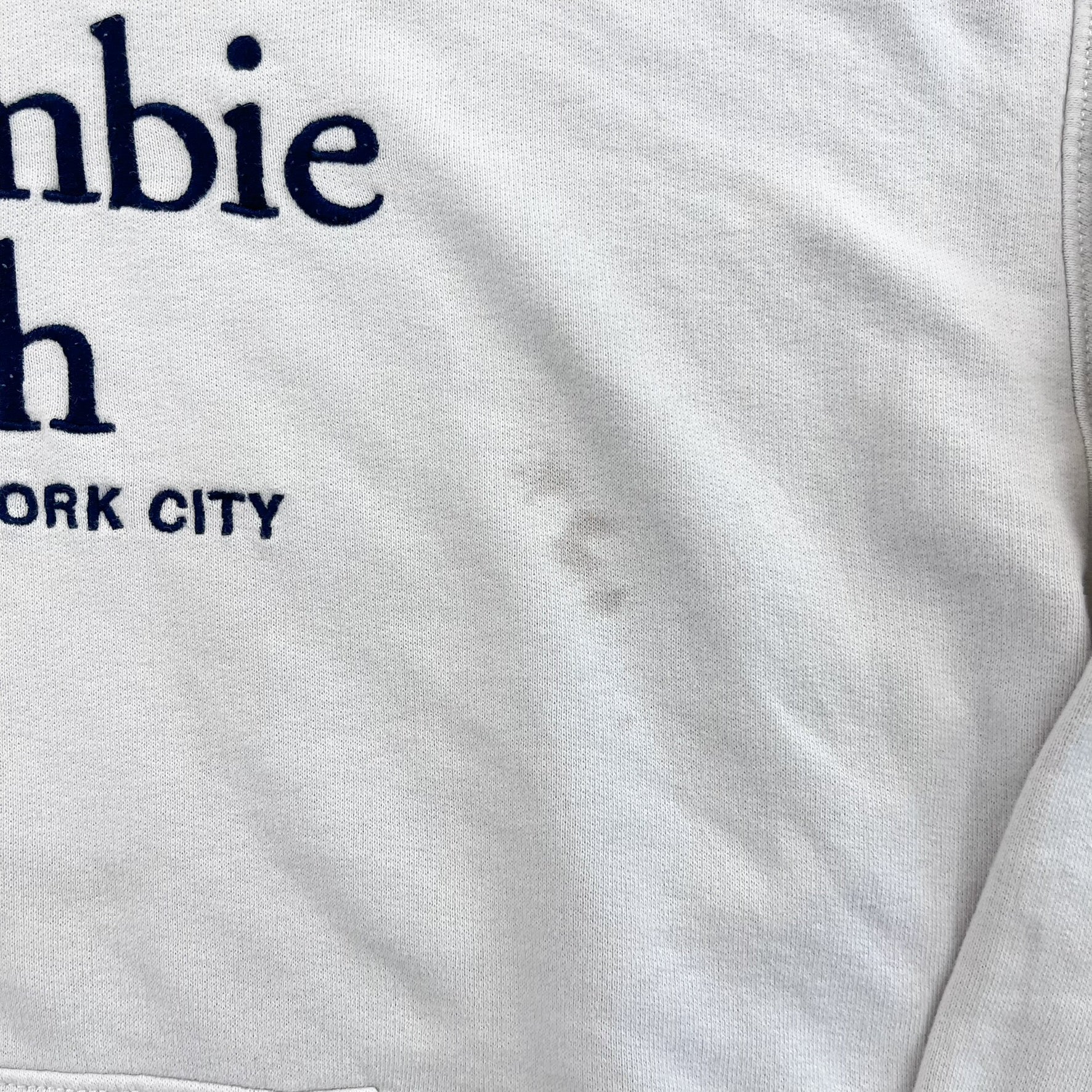 F- Vintage Abercrombie & Fitch Embroidered Text Crewneck - Image 3