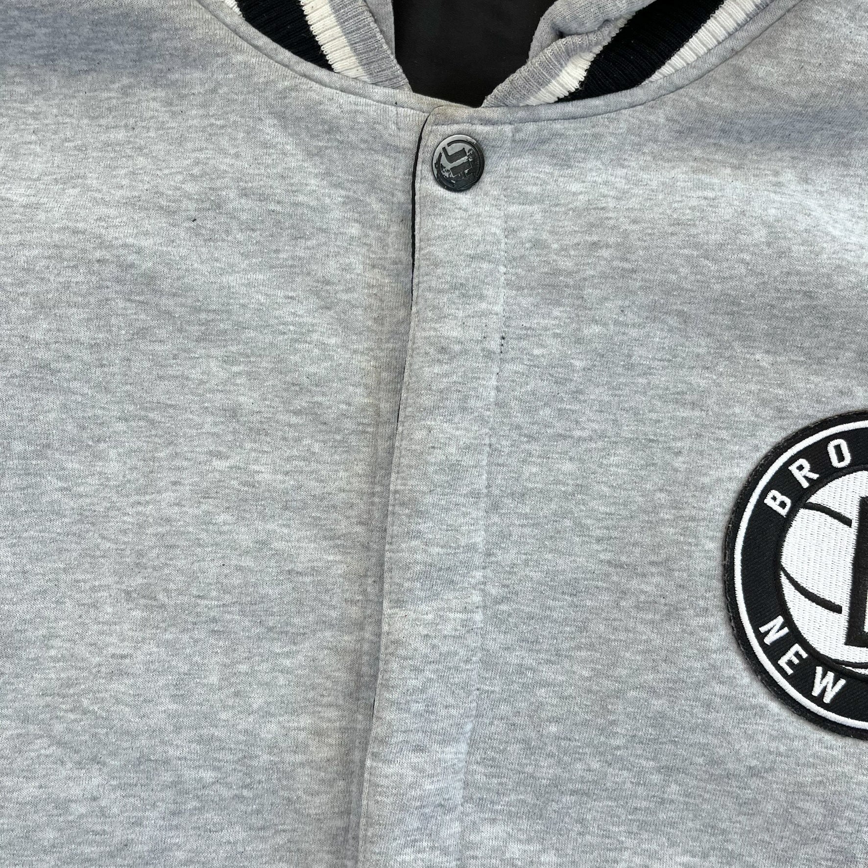 F- Vintage Brooklyn Nets Jeff Hamilton Design Reversible Hooded Jacket - Image 3