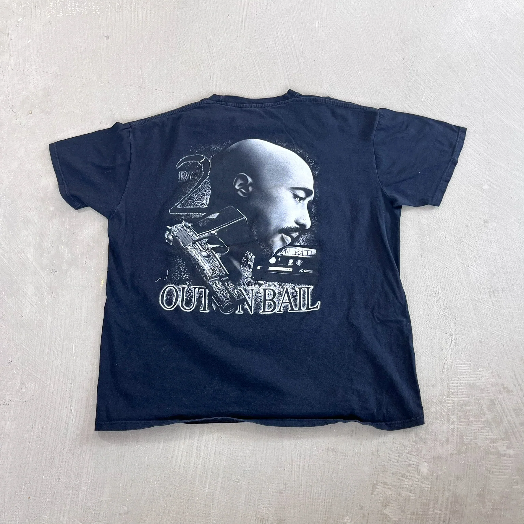 F- Vintage Tupac Out On Bail Billboard Pro Tag Tee - Image 5