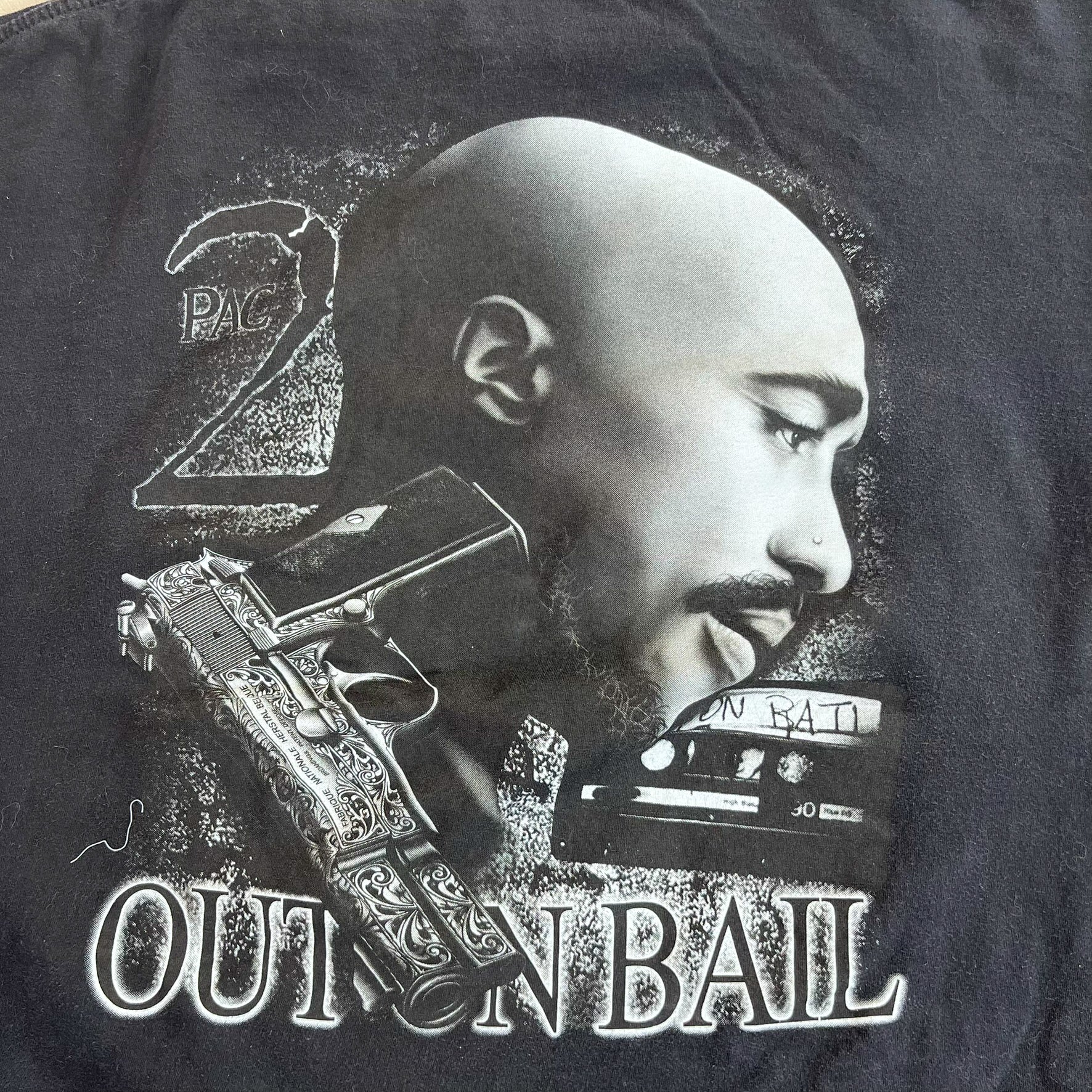 F- Vintage Tupac Out On Bail Billboard Pro Tag Tee - Image 6