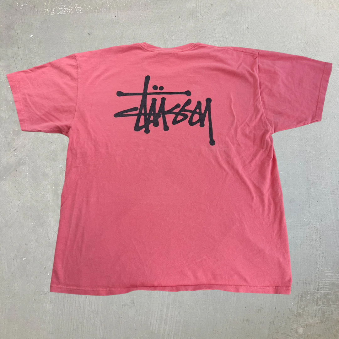 J- Stussy Logo Text Tee - XL - Image 3