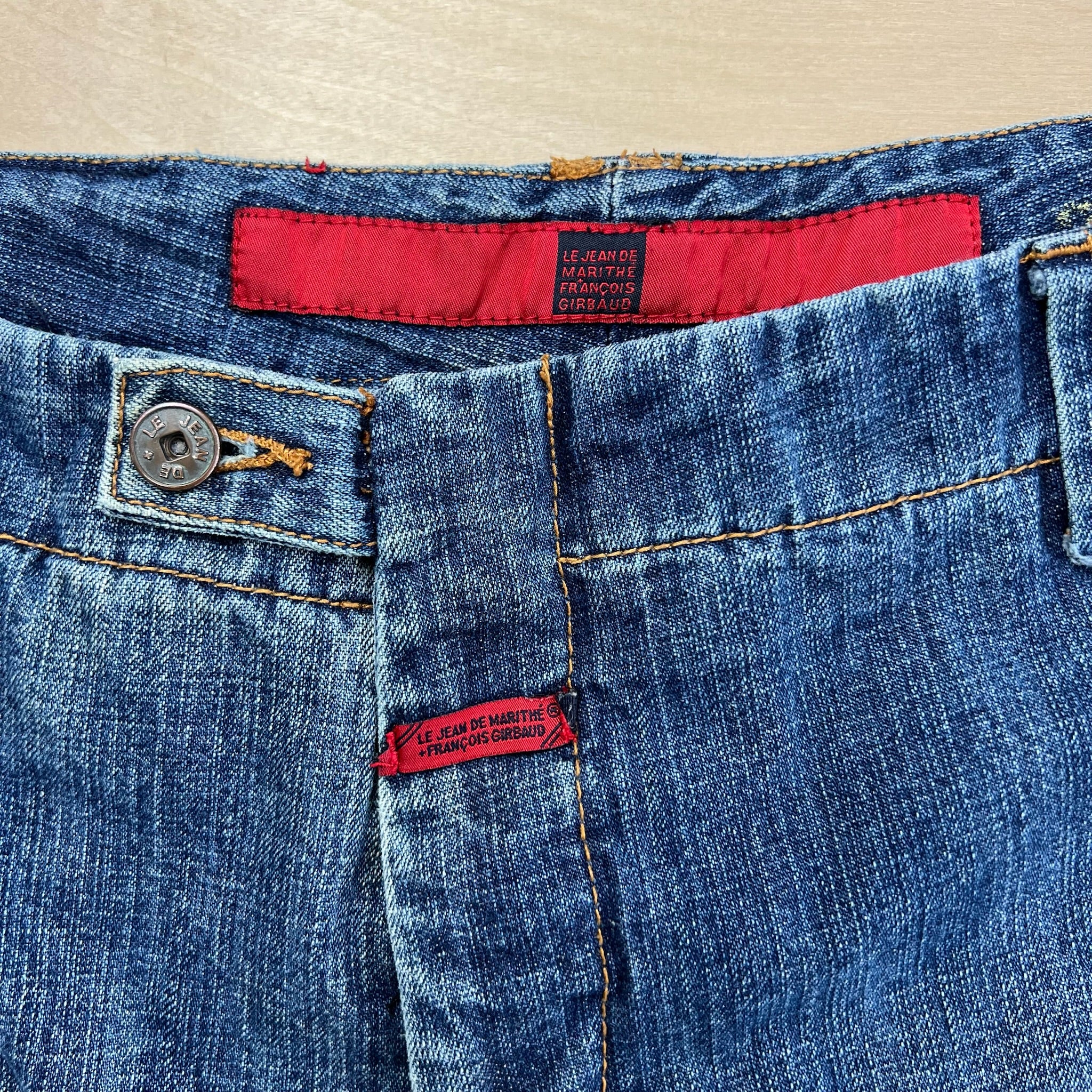 J- Vintage Marithé Francois Girbaud Denim Cargo Jorts - W38 - Image 4