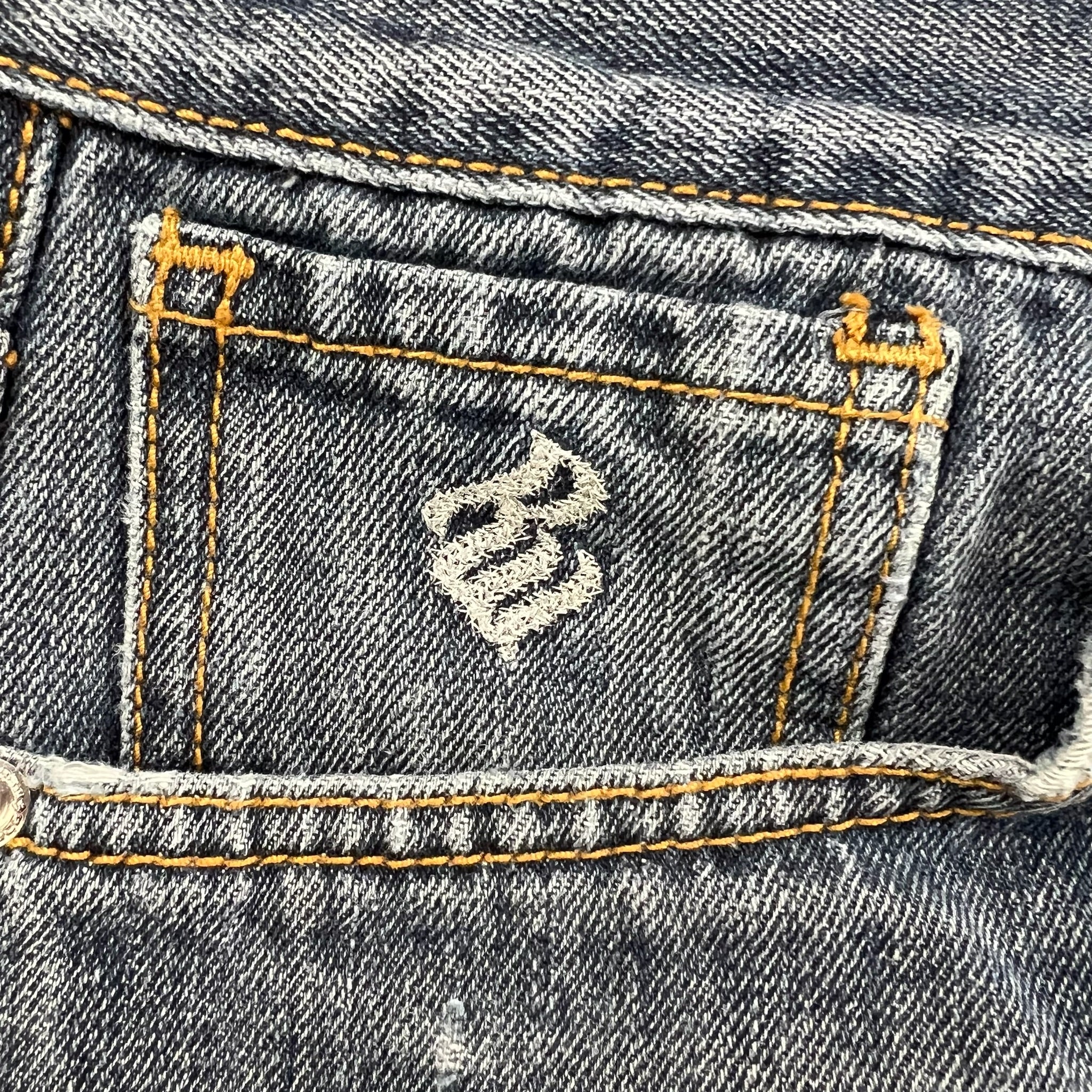 J- Vintage Rocawear Blue Embroidered Logo Back Pocket Jorts - W32 - Image 4